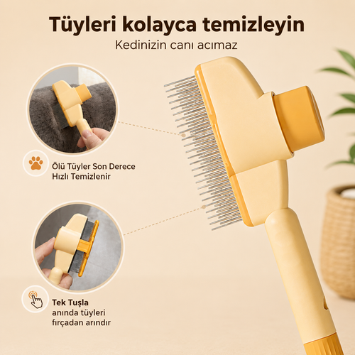 Tek Tuşlu Tüy Toplama Tarağı