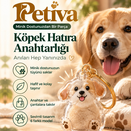 Petiva™ Köpek Hatıra Anahtarlığı – Tüy Saklama Kapsülü