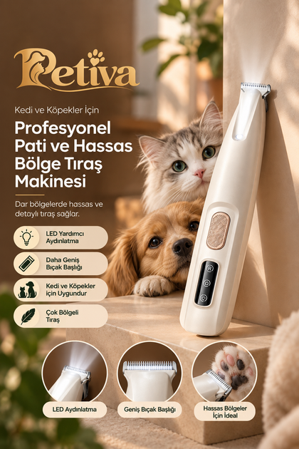 Petiva™ Profesyonel Pati & Hassas Bölge Tıraş Makinesi