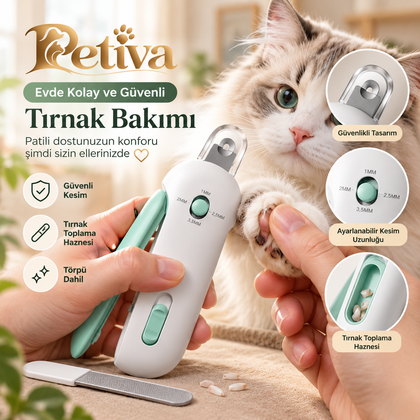 Petiva™ Güvenli ve Kolay Tırnak Kesme Makası
